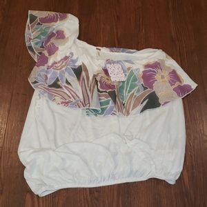 FREE PEOPLE one shoulder blouse NWT